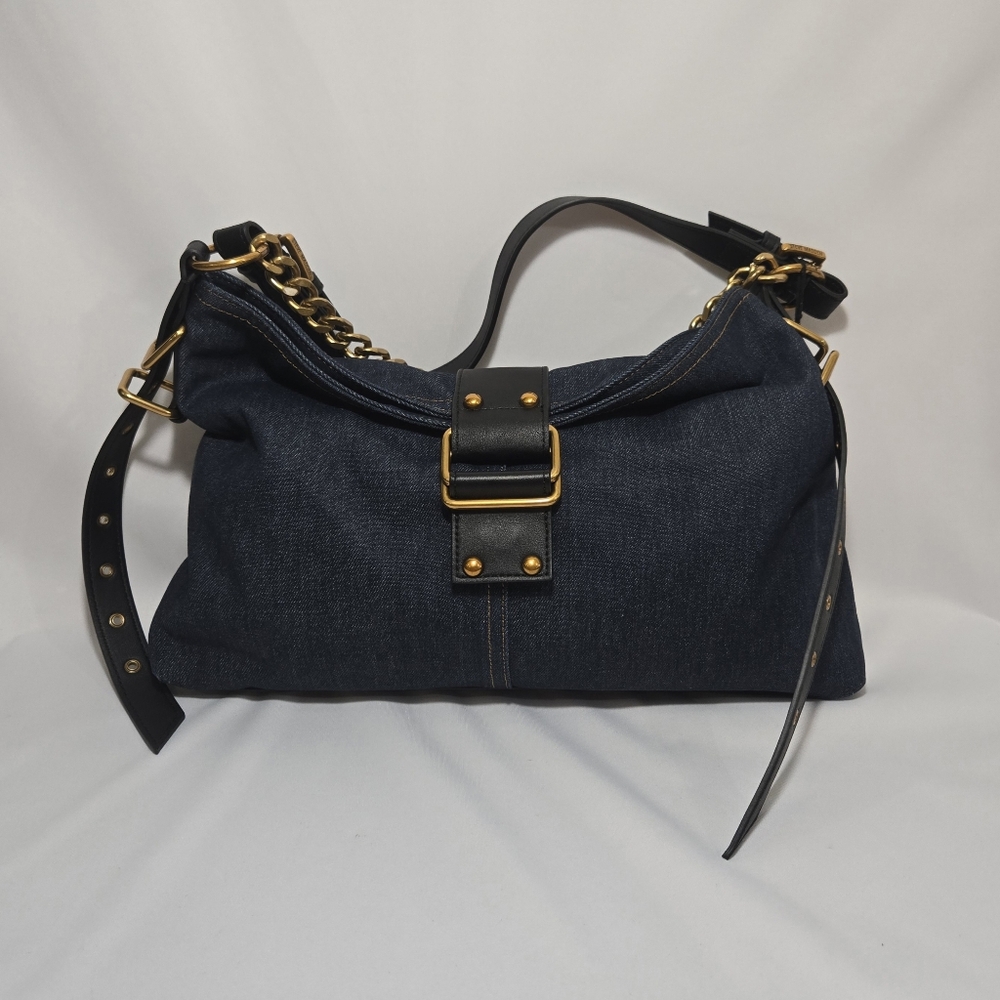 Steve Madden Balyssa Dark Demin Large Demin Hobo Purse